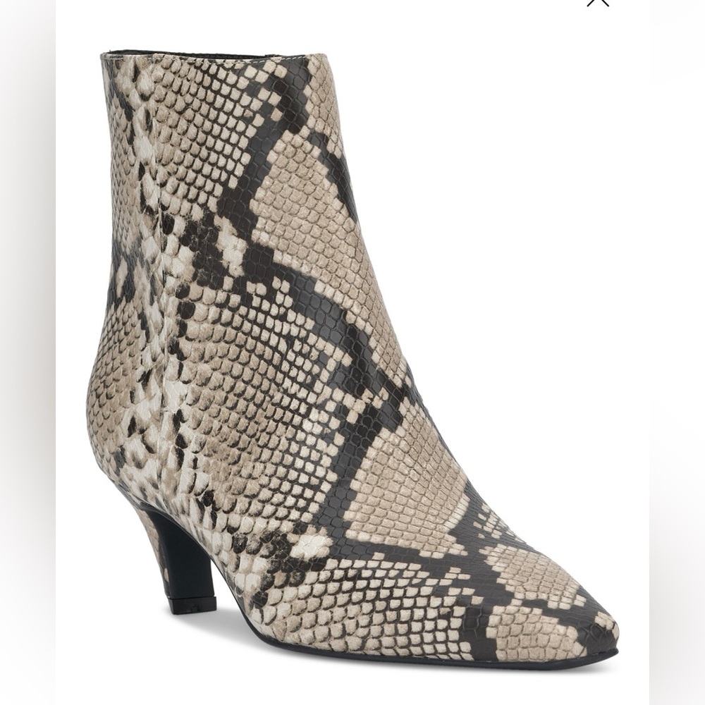 INC - Snakeskin Ankle Boots